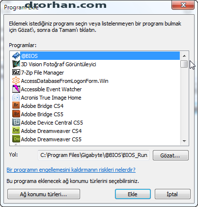 Program Se&ccedil;