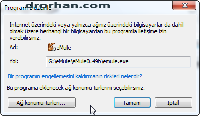 Program Ayarları D&uuml;zenle