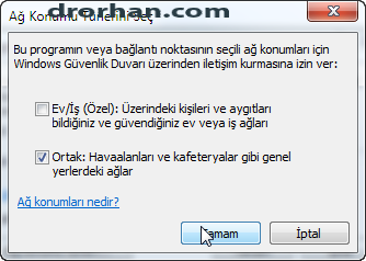 Ağ Konumu T&uuml;rleri